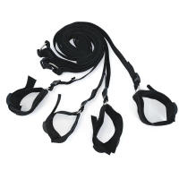 Conjunto de Bondage BDSM, juego para adultos, esposas, tobilleras, juguete para pareja, producto sexual esclavo, sistema de correas de cama eróticas, SM suave - details 2