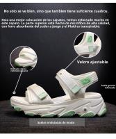 Sandalias Plataforma Mujer - Sandalias Deportivas Verano Confort Antideslizante para Playa, Estilo Gótico Moda 2025, Material Ligero - details 1