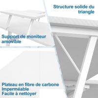 Mesa de Juego en Forma de L 130x130cm Soporte para Monitor Soporte para Auriculares - details 78