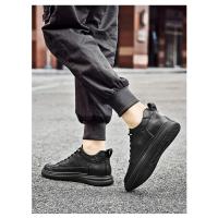 Primavera otoño zapatos de aumento interior para hombres zapatos deportivos casuales de cuero zapatos invisibles de aumento de altura hombres elevador deportivo 8CM - details 6