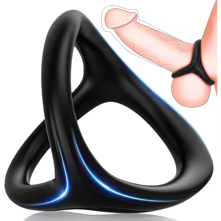 Juguetes Eróticos para Pareja Sexuales Adultos - Anillo Pene Masculino Ereccion con Silicona Suave y Elástica, Anillo para el Pene Triangular Duradero Juguetes Sexuales Hombre Retrasan la Eyaculación Sex Toys - 1