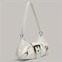 Y2K Punk Street Bag White Ant Arm Cruiser con cierre magnético, correa ajustable, bolsillos de cadena y estilo rock para mujer - details 1