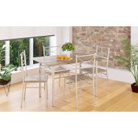 Juego de comedor mesa y 4 sillas roble oscuro grupo de cocina set de comedor mueble salon mobiliario