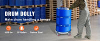 SucceBuy Plataforma rodante de tambor de alta resistencia, carrito de barril sin inclinación con estructura de acero y 4 ruedas giratorias, ideal para manipulación de tambores - details 0