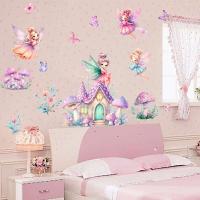 Pegatinas de Hada para Habitación de Niña Decalche de Pared de Castillo de Hongos de Princesa - details 2
