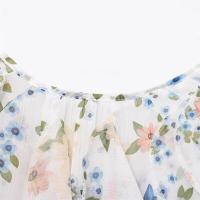 2025 Loose Floral Long Sleeve with Decorative Layered V-Neck Summer Novelty Simple Temperament Shirt for Women - details 10