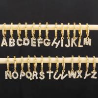 Pendientes colgantes con letras a-z, joyería dorada femenina, aretes con letras con nombre, 1 piezas - details 7