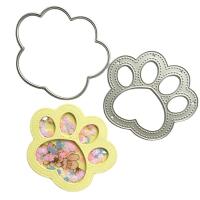 Plantilla de troqueles de corte de Metal con huella de perro y gato, álbum de recortes DIY, sellos de álbum de fotos, tarjetas, decoración, grabado en relieve, artesanía, molde de cuchillo - details 0