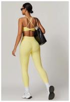 Pantalones de Yoga de Cintura Alta Ajuste Ajustado para Abdomen y Cadera Secado Rápido - details 11