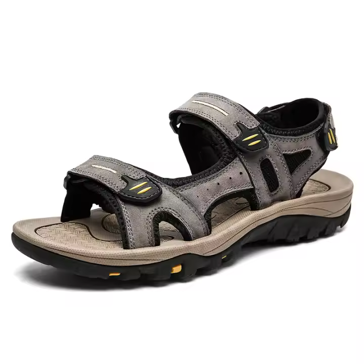 Sandalias De Cuero Genuino Para Hombre, Novedad De Verano, Sandalias De Talla Grande Para Hombre, Zapatos Informales Para Exteriores, Sandalias De Moda, Zapatillas De Talla Grande 38-48 - 1