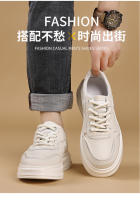 Marca de moda primavera nuevos zapatos de plataforma de cuero para hombres deportes casuales zapatos blancos - details 4