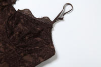 BUNO-Sexy vestido de encaje marrón con tirantes para mujer, vestidos elegantes lisos ajustados con envoltura en el pecho, vestidos de fiesta de noche para mujer, Club de graduación 2025 - details 21