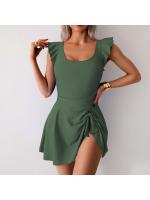 Traje de baño de una pieza 2025, falda deportiva de primavera, traje de baño conservador de talla grande para mujer. - details 16