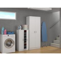 Armario Multiusos 3 Puertas - Armario Auxiliar con Escobero - Acabado Color Blanco - Medidas: Ancho: 109 cm x Fondo: 37 cm x Alto: 180 cm - details 12