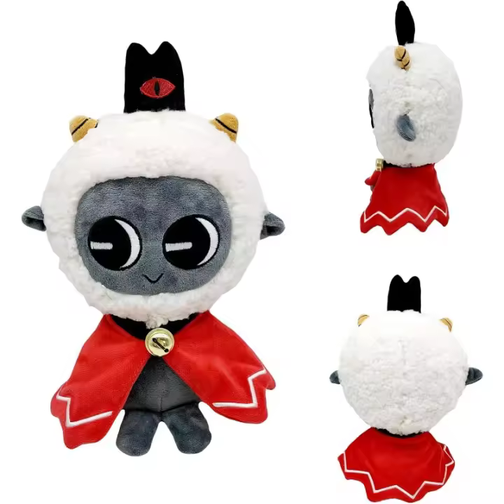 Nuevo adoración de peluche de cordero, adoración de juguete de peluche de cordero de 10 "/26 cm, muñeca de peluche de cordero de adoración de felpa suave y bonita, regalo de colección de juguetes de peluche de lobo animal para fanáticos del juego - 1