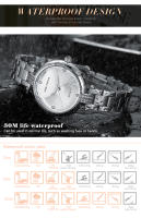 Reloj de Vestir con Diamantes para Mujer MINI FOCUS, Movimiento de Cuarzo Japonés, Resistente al Agua 30M, Brazalete de Acero Inoxidable, Elegante Reloj de Pulsera Analógico - details 7