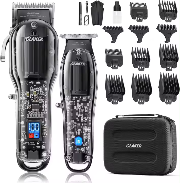 Cortapelos inalámbrico para hombre, recortador de pelo sin cable, silencioso, Barbero, w - 1