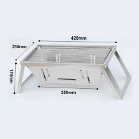 Estufa de Barbacoa Portátil de Acero Inoxidable Ajustable a 3 Alturas Cocina al Aire Libre con Bolsa de Carrito - details 4