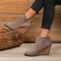 Otoño Invierno mujer tacones de cuña botines zapatos de moda casual - details 5