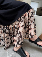 Vestido largo informal de talla grande para mujer, vestido largo de manga corta, falda Floral, corte holgado, mezcla de algodón de punto - details 17