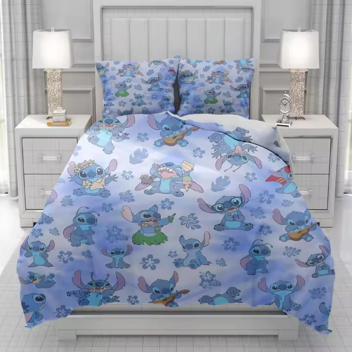Stitch Lilo & Stitch funda nórdica hombres mujeres/niños estampado de dibujos animados juego de cama edredón cama suave y cómoda - 1