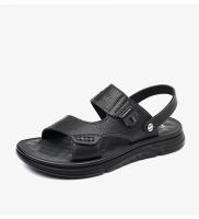 Sandalias de hombre de moda con capa superior de piel de vaca, zapatos de playa, zapatillas antideslizantes resistentes al desgaste para hombre, suela suave, zapatos para papá de mediana edad y mayor - details 9