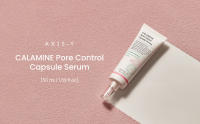 CALAMINE Pore Control Capsule Serum with pink teture backgroudn