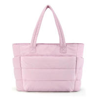 Bolso de mano acolchado de color sólido para mujer, bolso de hombro de gran capacidad para viajes de trabajo, bolso de viaje diario versátil de alta calidad, bolsos de uso diario, bolso de compras, bolso Biggie mejorado grande, regalo del día de la madre, - details 1