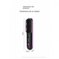 "Cepillo Rectificador Nuevo Inalámbrico con Iones Negativos, Moderno y Portátil, Suave para Cabello Liso y Brillante, Protector - details 0