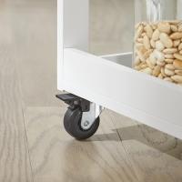 Carrito Auxiliar de Cocina Tres estantes y una Puerta 60x40x90cm Blanco FKW75-WN ES - details 5