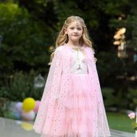 Capa de princesa para niñas, disfraz de lentejuelas, disfraz para niños, ropa de fiesta de carnaval, capa de tul - details 1
