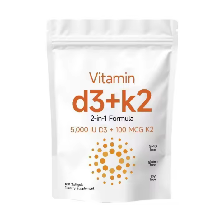 Cápsulas Suaves de Vitamina D3 y K2 Soporte Inmuno para Huesos y Corazón 300 Cápsulas - 1