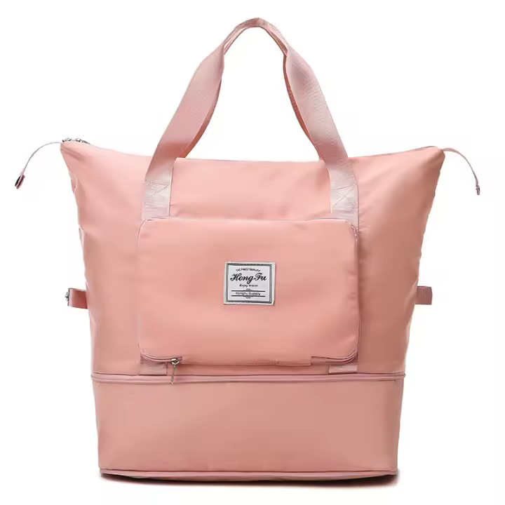 Bolsa De Viaje Plegable negra, Bolsa De Deporte Seca Y Húmeda, Bolsa De Viaje De Fin De Semana - 1
