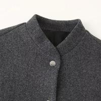 Elegante Abrigo de Lana Sólida para Mujer Cuello Redondo, Manga Larga, Ajuste Suelto, Moda de Ciudad Urbana de Otoño 2024 - details 30