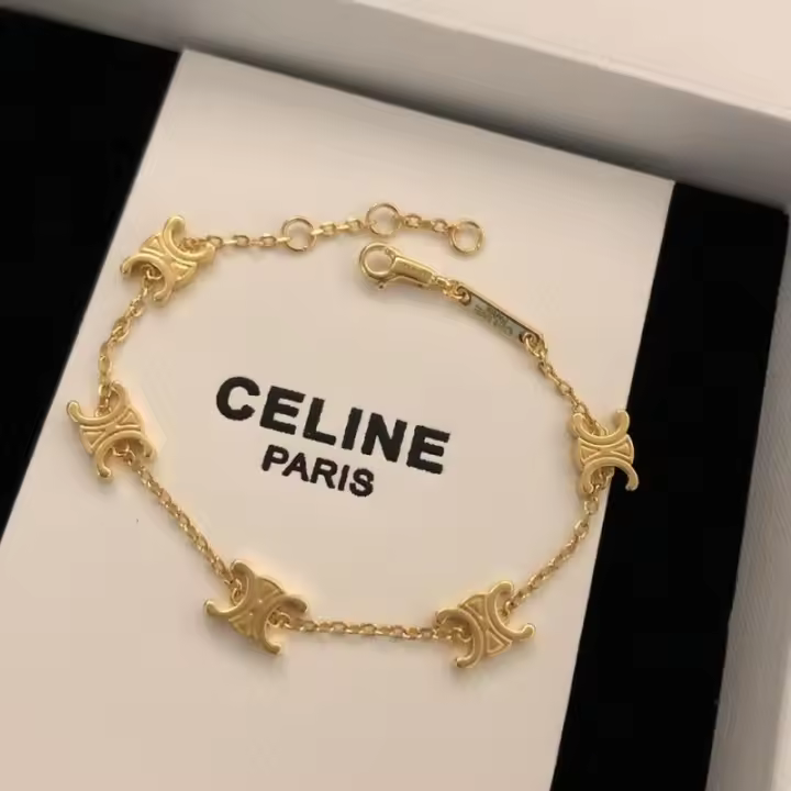 СЕLΙΝΕ Mini Triomphe Pulsera y Collar En Latón Con Acabado Dorado - 1