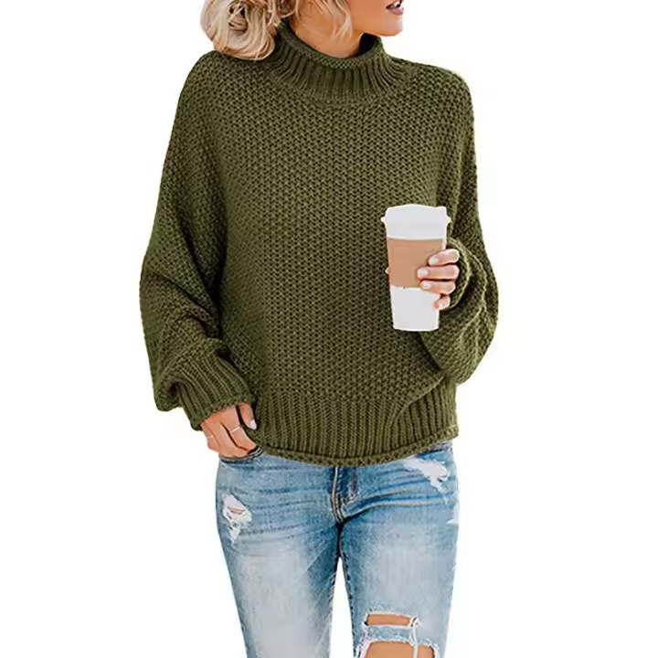 Suéter de DOT para Mujer, suéter de gran tamaño de Invierno, suéter Suelto informal con Murciélago y Lago, Jersey de DOT de manga Larga para invierno - 1
