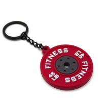 Mini llavero con placas de barra a la moda, llavero con placas de barra creativas de simulación, joyería con mancuernas, regalos colgantes de la serie Fitness - details 5