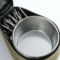 Moon - Villa de acero inoxidable para exteriores, cuenco para sierra para metales de 450 ml, taza portátil para acampar y hacer senderismo, utensilios de cocina para Picnic con - details 3