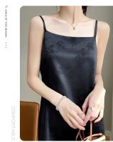 Vestido de temperamento para mujer, vestido de satén de ácido acético, falda con tirantes de alto sentido, nuevo verano - details 16