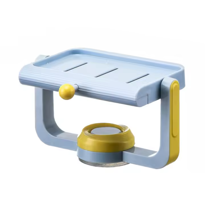 Caja de jabón giratoria creativa, contenedor de jabón de baño desmontable autodrenante, jabonera de plástico antideslizante con drenaje de agua para cocina - 1