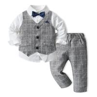 Ropa de primavera y otoño para niños nuevos productos, conjunto de tres piezas de traje para niños - details 11