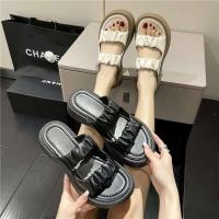 Nuevas Sandalias planas de verano a la moda para mujer, zapatos de playa deslizantes, Edición coreana, zapatillas de compras de ocio diario al aire libre - details 0