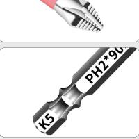 Punta de destornillador magnético antideslizante, cabeza de lote resistente a impactos de alto Torque, punta de destornillador Ph2 de alta dureza, 6/10 Uds. - details 19