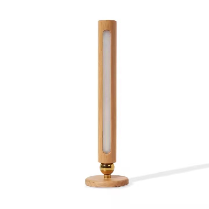Lámpara de pared simple y moderna, luz LED de madera maciza, atenuación de tres velocidades, luz de lectura - 1