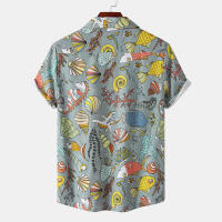 Camisa de manga corta para hombre, Camisa ajustada con estampado de flores fragmentadas, serie CS, primavera y verano, 2024 - details 93