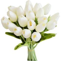 Ramo de Tulipanes Artificiales 29cm, 3/5Pcs Ideal para Decoración de Boda, Ceremonia, Hogar, Jardín - details 0