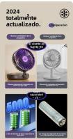 Nuevo ventilador luminoso plegable multifunción de escritorio USB silencioso mini ventilador pequeño cuatro en uno ventilador de circulación de aire - details 0
