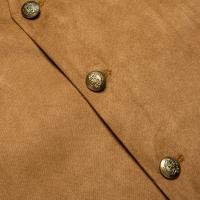 Chaleco informal de gamuza sintética de vaquero occidental para hombre, chaleco ajustado con cuello en V para ciclismo de motor y graduación, ropa social para hombre - details 7