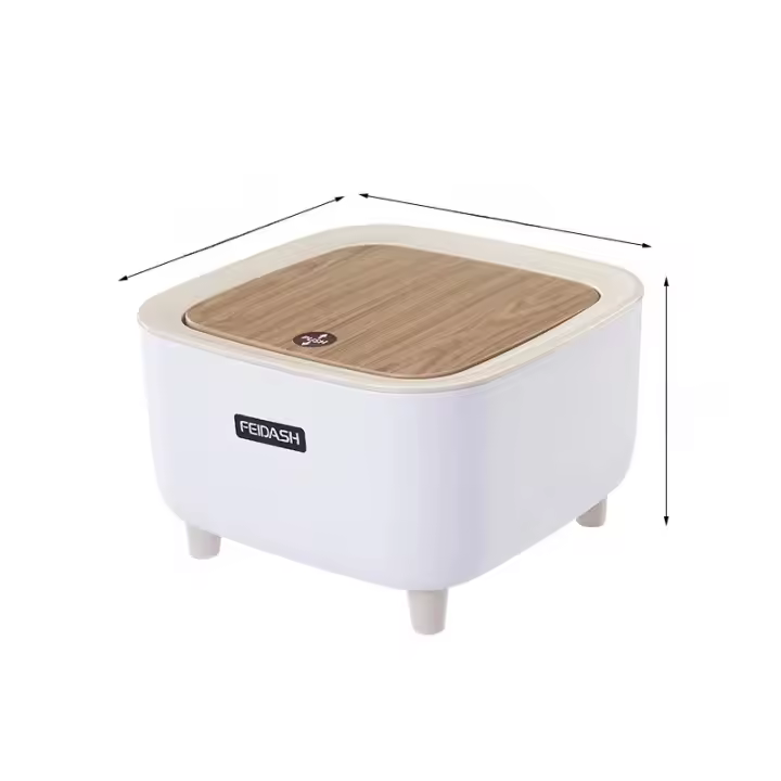 Cubo de Basura de Plástico para Hogar y Oficina Caja de Almacenamiento de Residuos de Mesa Compacta para Limpieza y Reciclaje - 1