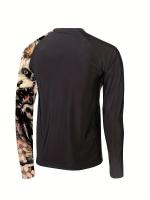 Camiseta de neopreno para hombre, Camiseta de nailon y elastano, cuello redondo, manga larga, secado rápido, adecuada para hombre - details 1